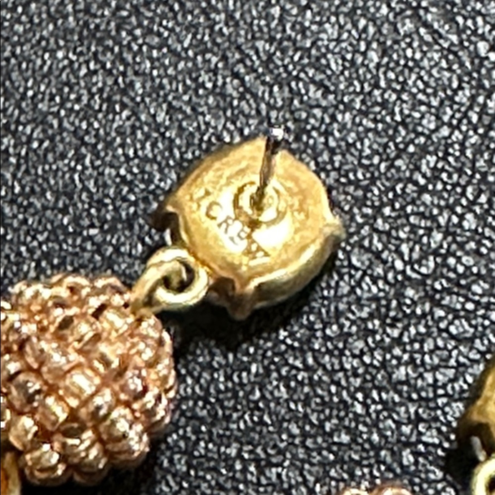 J Crew Metallic Gold Tone Tassel Post Earrings - Picture 11 of 12